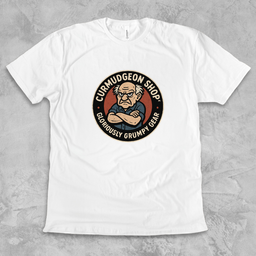 CURMUDGEON SHOP™ LOGO TEE – Official Uniform of the Modern-Day Crank