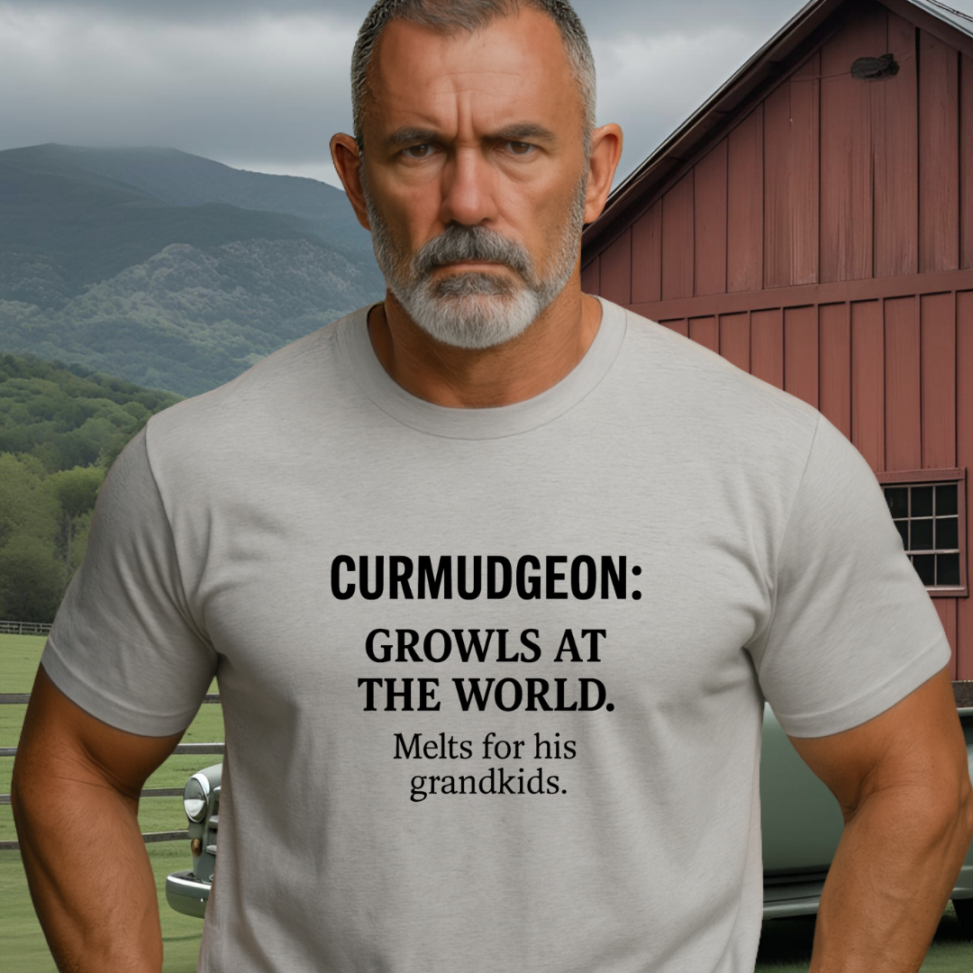 CURMUDGEON.™ – Growls at the world. Melts for his grandkids.