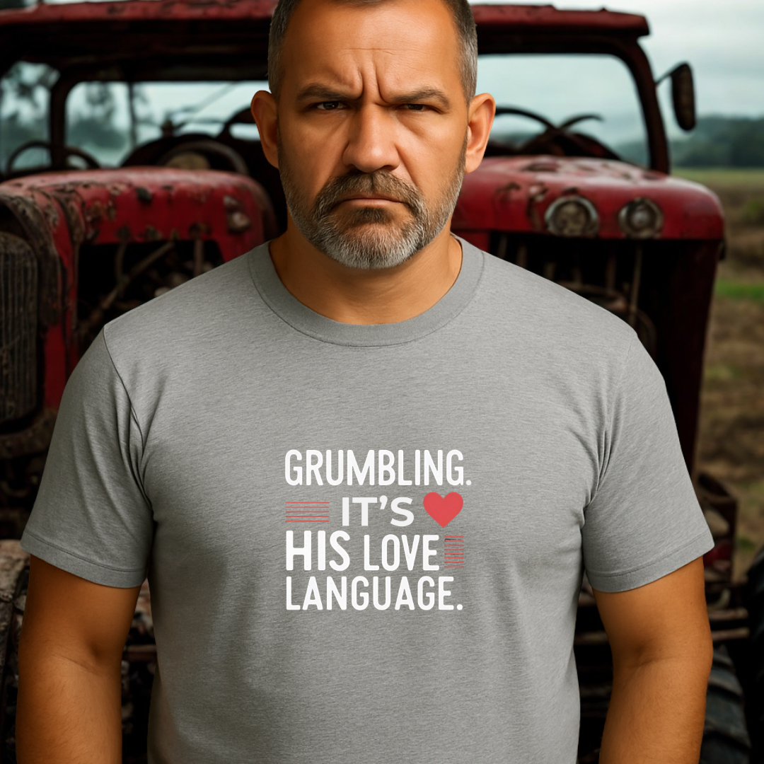 GRUMBLING.™ – His Love Language of Choice Affection,but make it grumpy.