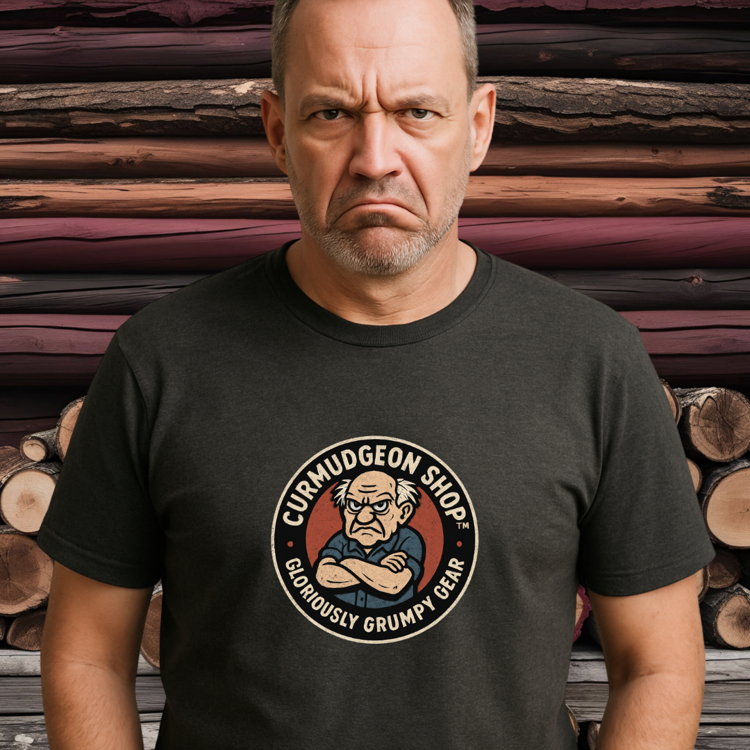 CURMUDGEON SHOP™ LOGO TEE – Official Uniform of the Modern-Day Crank