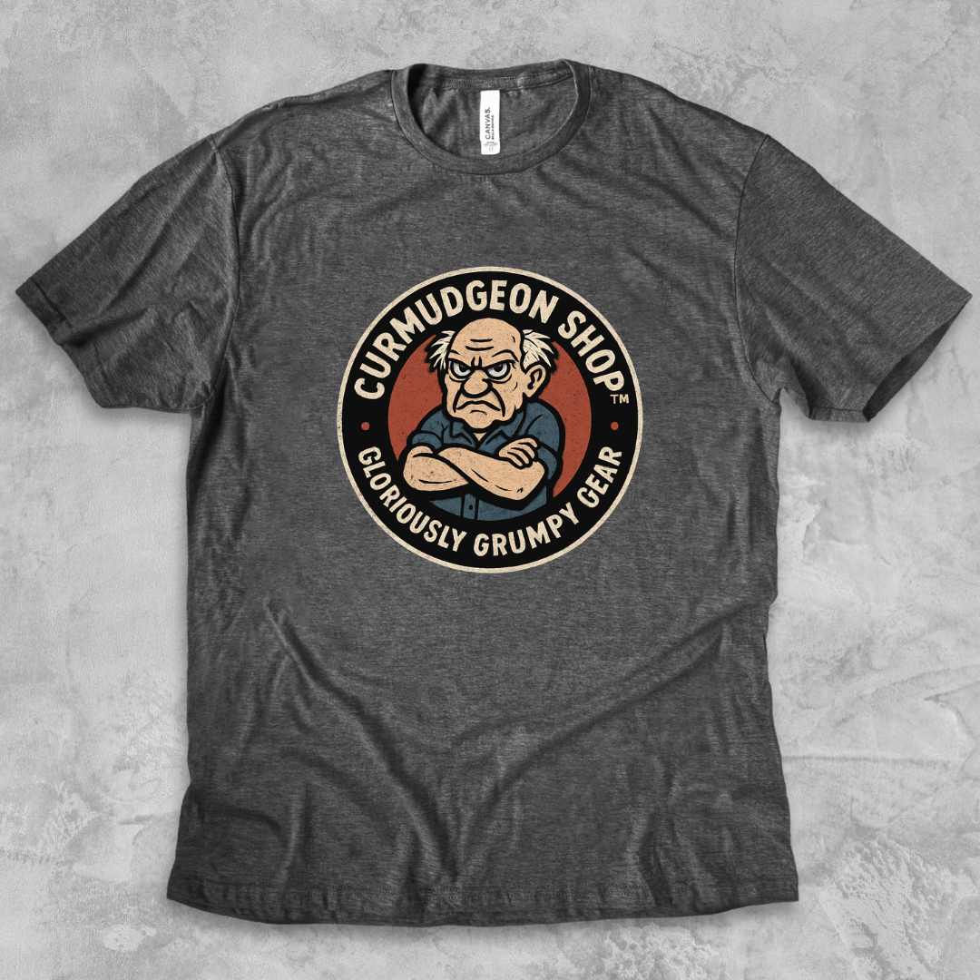 CURMUDGEON SHOP™ LOGO TEE – Official Uniform of the Modern-Day Crank