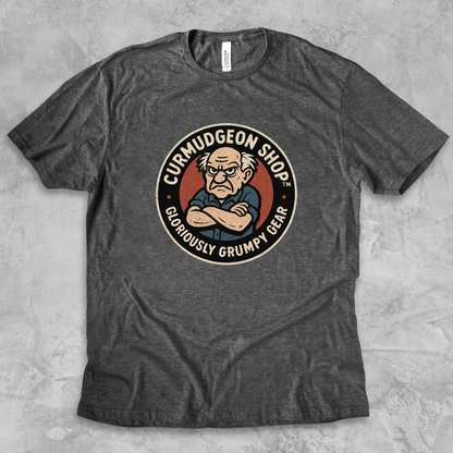 CURMUDGEON SHOP™ LOGO TEE – Official Uniform of the Modern-Day Crank