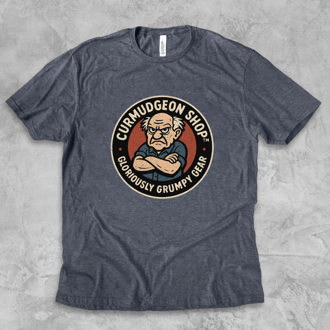 CURMUDGEON SHOP™ LOGO TEE – Official Uniform of the Modern-Day Crank