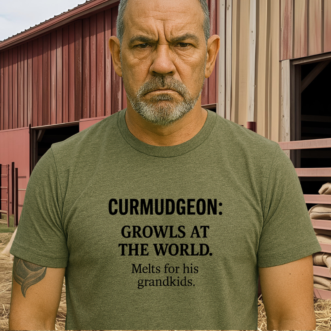 CURMUDGEON.™ – Growls at the world. Melts for his grandkids.