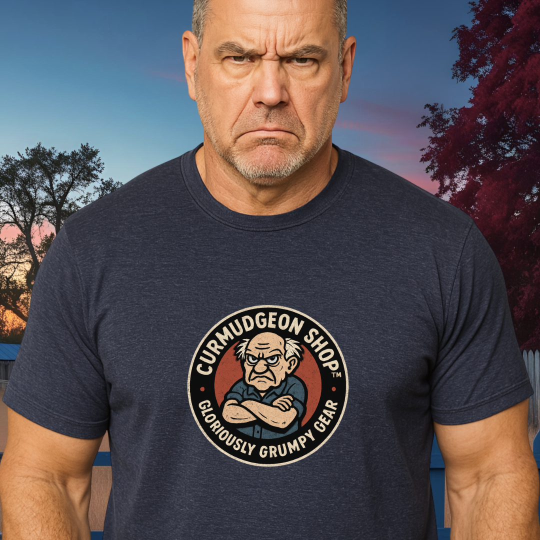 CURMUDGEON SHOP™ LOGO TEE – Official Uniform of the Modern-Day Crank