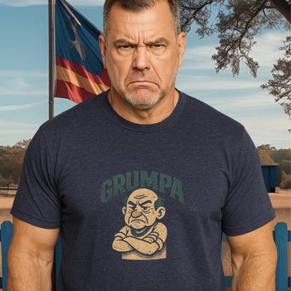 GRUMPA™ Vintage Crest Tee — The Grand King of Grumble