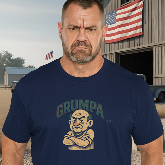 GRUMPA™ Vintage Crest Tee — The Grand King of Grumble