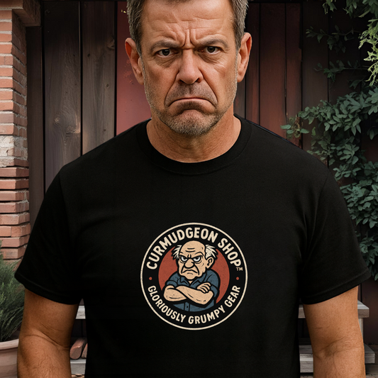 CURMUDGEON SHOP™ LOGO TEE – Official Uniform of the Modern-Day Crank