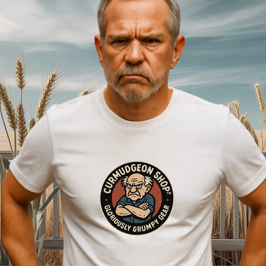 CURMUDGEON SHOP™ LOGO TEE – Official Uniform of the Modern-Day Crank