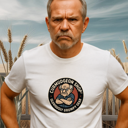 CURMUDGEON SHOP™ LOGO TEE – Official Uniform of the Modern-Day Crank